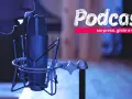 Un microfono professionale pronto per registrare un podcast: "Sorprese, gioie e dolori".