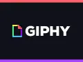 Il logo GIPHY, con il suo significato di animazioni divertenti, è rappresentato da un'icona colorata e dal testo bianco su sfondo scuro.