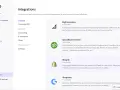 Schermata di integrazione Zettle, con opzioni per Shopify, BigCommerce e QuickBooks.