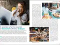 Ragazza sorride mentre parla al telefono e guarda un laptop. Il secondo schermo è una strategia vincente.