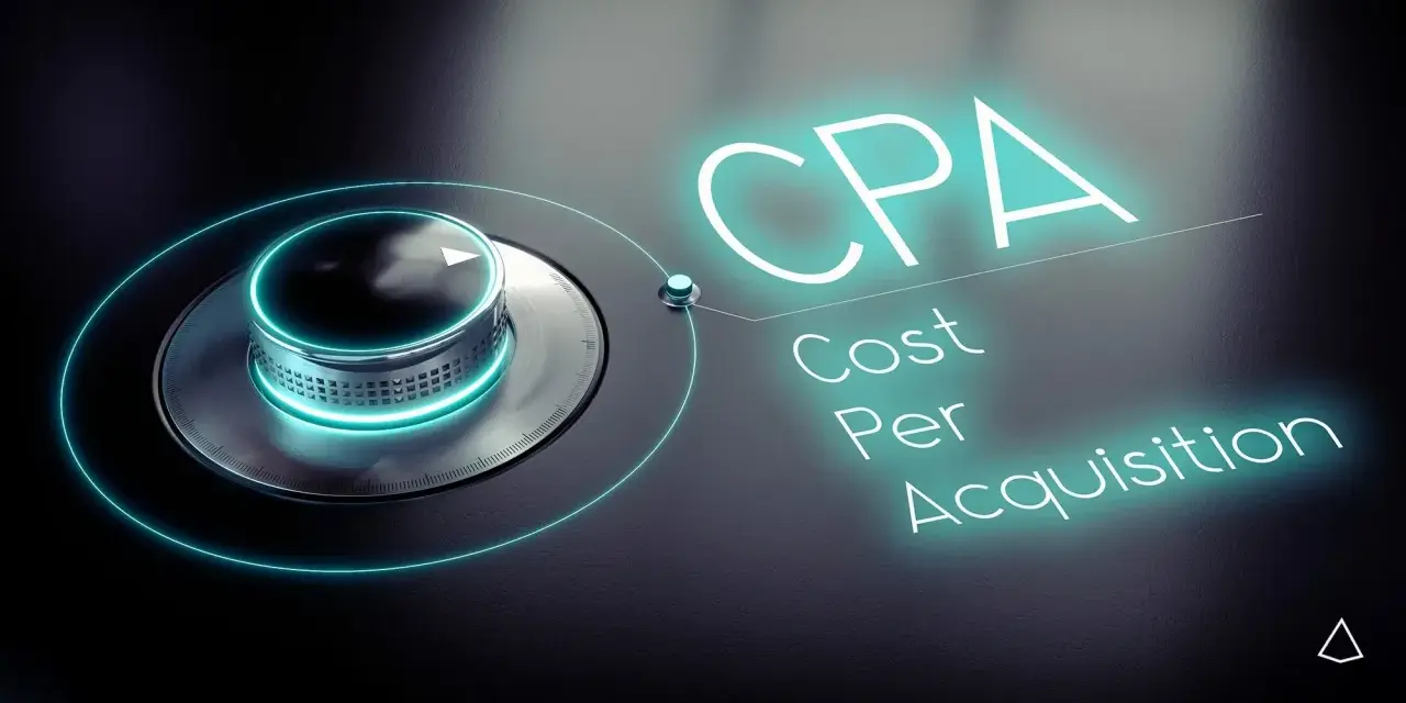 Manopola che regola il CPA (Cost Per Acquisition). Un'immagine che spiega cos'è il CPA, il costo per acquisizione di un cliente.