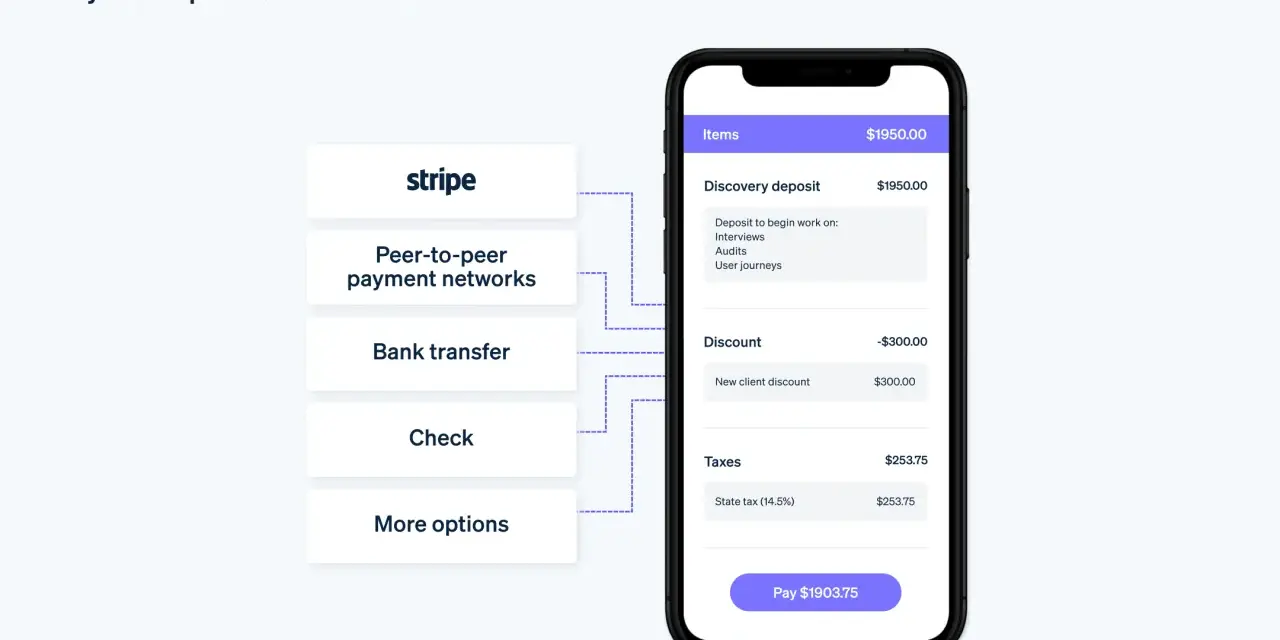 Opzioni di pagamento per freelance: come funziona Stripe, reti peer-to-peer, bonifico, assegno e altro. Dettagli sul deposito, sconto e tasse.