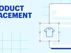 Il "product placement" è l'inserimento strategico di un prodotto in contenuti multimediali. Qui, una maglietta stilizzata è evidenziata su uno schermo.