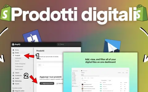 Gestisci i tuoi prodotti digitali su Shopify. Aggiungi, visualizza e filtra tutto in un unico dashboard.