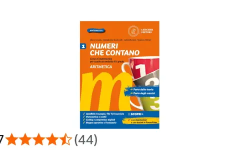 Copertina libro "I numeri che contano" per la scuola secondaria, con elementi grafici che richiamano le aziende digitali.