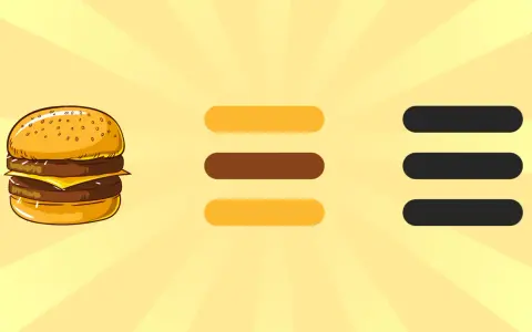 Un gustoso hamburger accanto a icone di menu, che suggeriscono un'ordinazione facile.