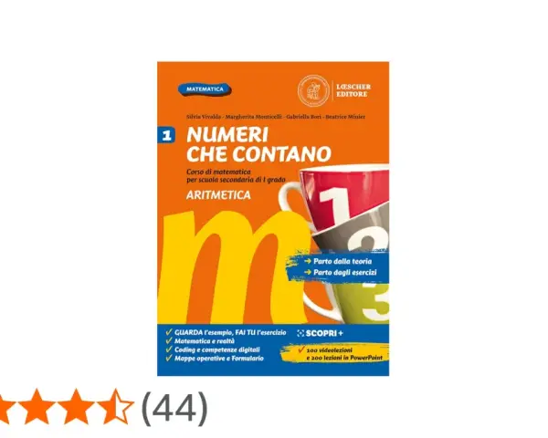 Copertina libro "I numeri che contano" per la scuola secondaria, con elementi grafici che richiamano le aziende digitali.