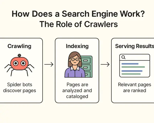 Il crawler serve a scoprire pagine web, che vengono poi analizzate e catalogate per fornire risultati pertinenti.