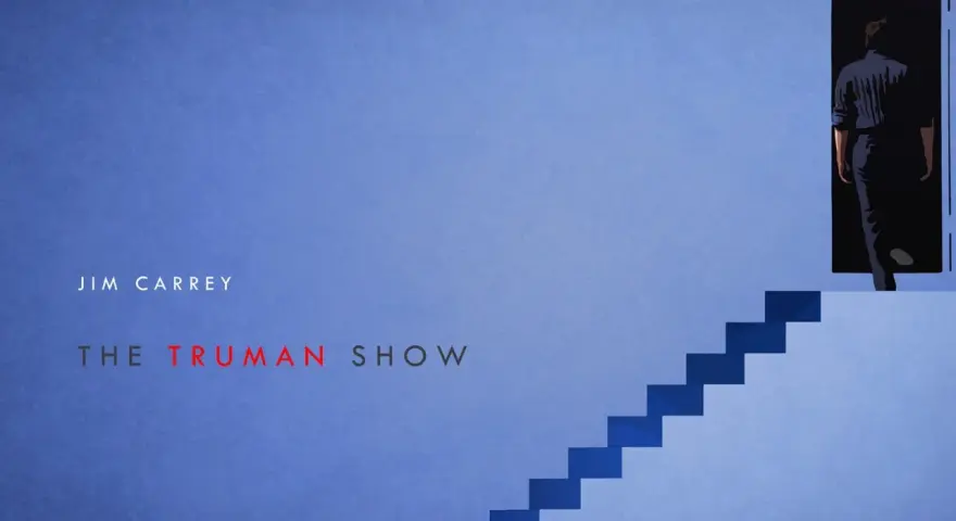 Jim Carrey in "The Truman Show". La scala verso la libertà, il vero significato del film.