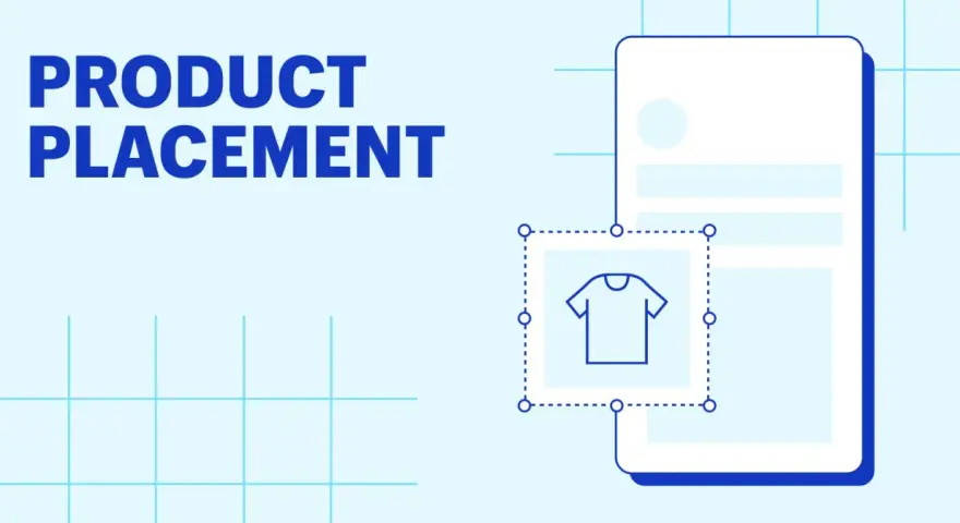 Il "product placement" è l'inserimento strategico di un prodotto in contenuti multimediali. Qui, una maglietta stilizzata è evidenziata su uno schermo.
