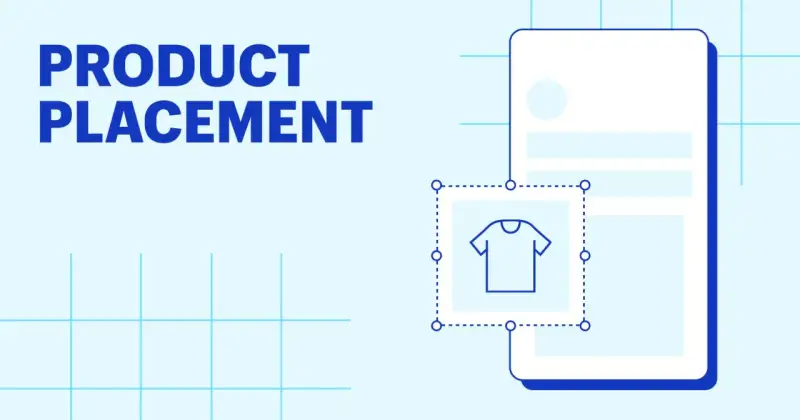 Il "product placement" è l'inserimento strategico di un prodotto in contenuti multimediali. Qui, una maglietta stilizzata è evidenziata su uno schermo.